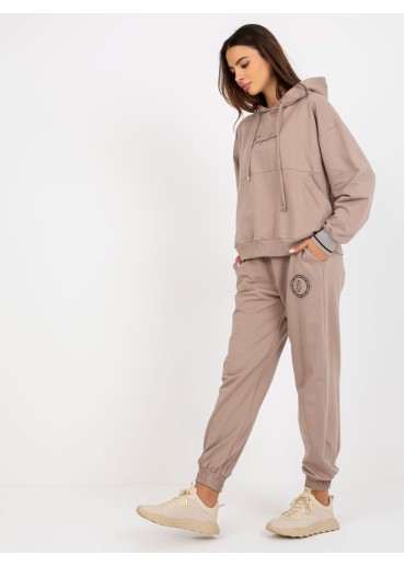 Béžovo hnedá tepláková súprava