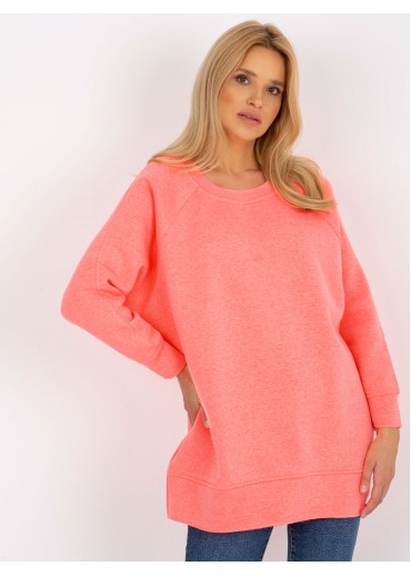 Neónovo ružová mikinová tunika