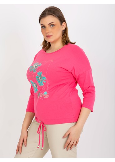 Ružové tričko s potlačou