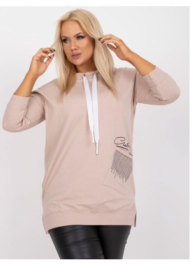 Béžovo hnedá mikina