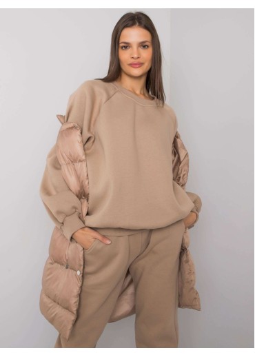 Béžovo hnedý teplákový komplet