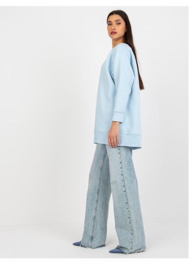 Svetlomodrá mikinová tunika