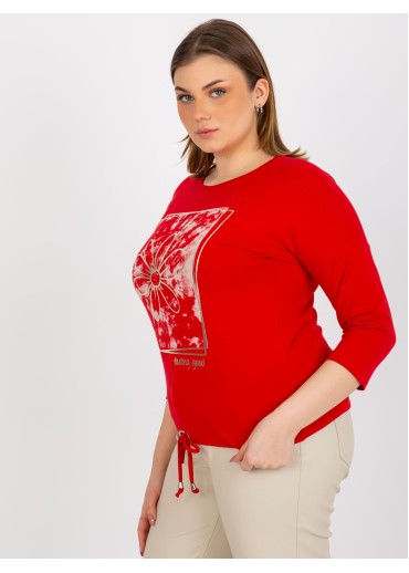 Červené tričko s potlačou