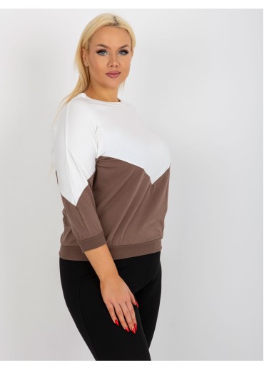 Smotanovo biele dvojfarebné tričko