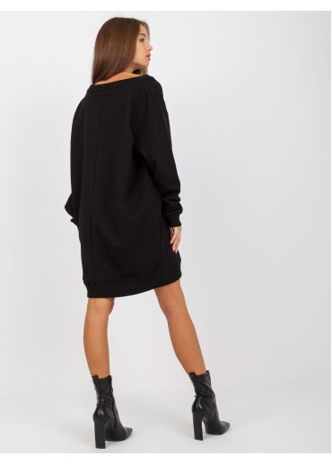 Čierna mikinová tunika