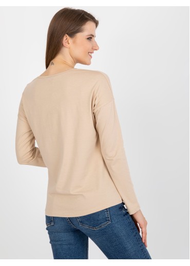 Béžovo hnedé basic tričko