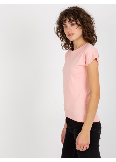 Broskyňovo ružové basic tričko