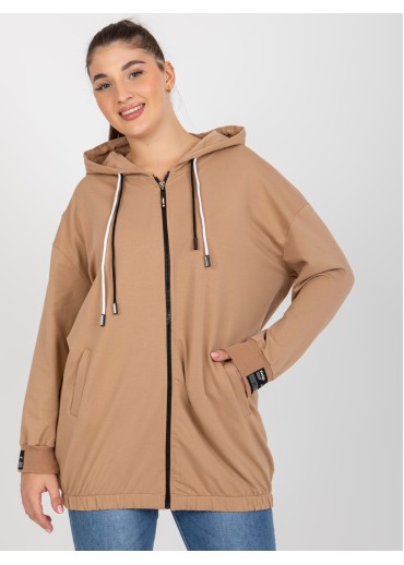 Hnedá mikina s kapucňou