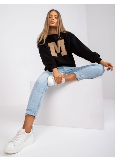 Čierna basic mikina