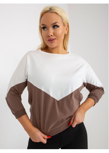 Smotanovo biele dvojfarebné tričko