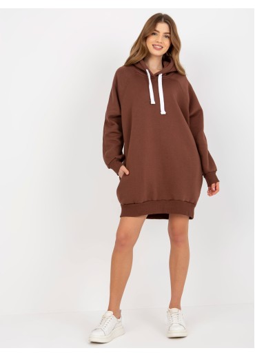 Hnedá mikina s kapucňou