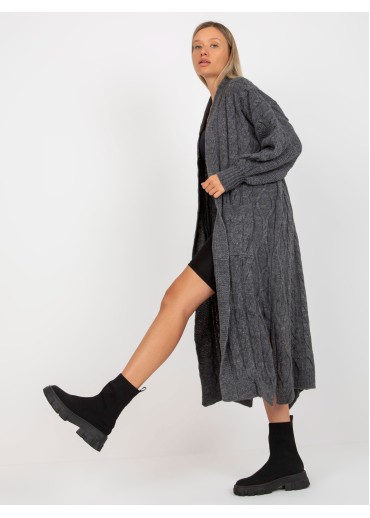 Tmavosivý kardigán