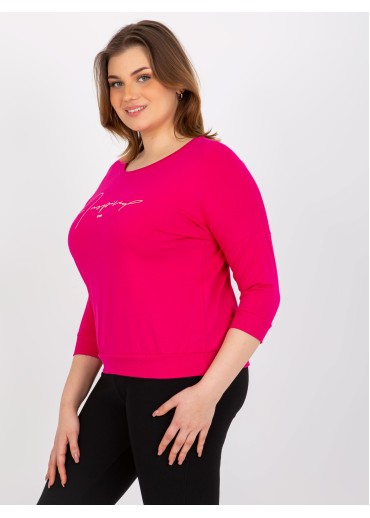 Fuchsiovo ružové tričko s nápisom