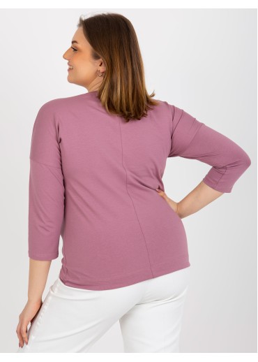 Tmavopúdrovo ružové tričko s potlačou vážka