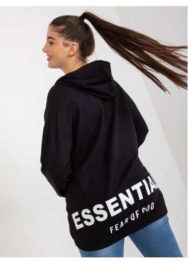 Čierna mikina s kapucňou