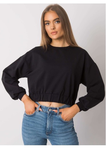 Čierna crop top mikina