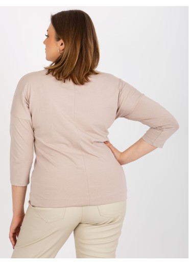 Béžovo hnedé tričko s potlačou vážka