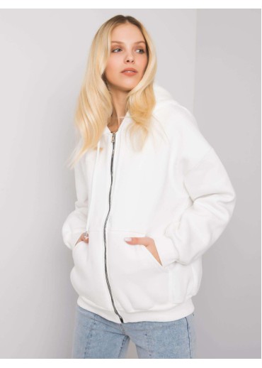 Biela mikina s kapucňou