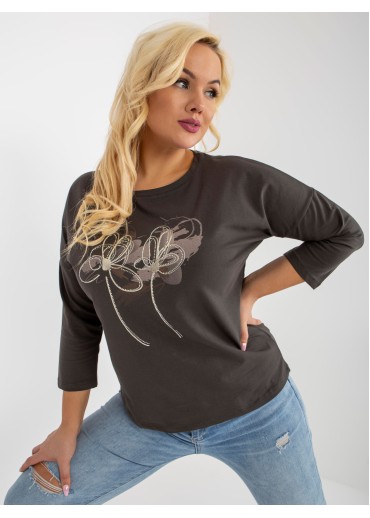 Tmavosivé tričko s potlačou