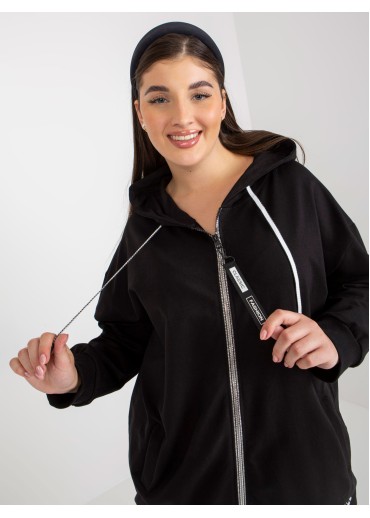 Čierna mikina s kapucňou