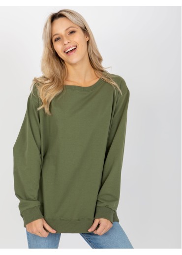 Khaki zelená basic mikina