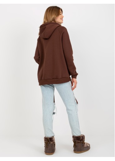 Hnedá mikina s kapucňou