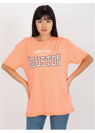 Oranžové basic tričko s potlačou