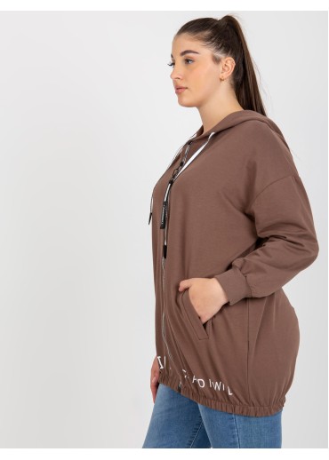 Hnedá mikina s kapucňou