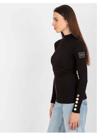 Čierny úpletový polorolák