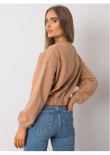 Hnedá crop top mikina