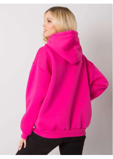 Fuchsiovo ružová mikina s kapucňou