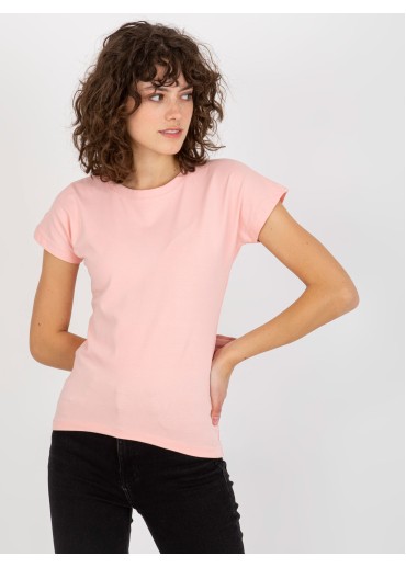 Broskyňovo ružové basic tričko