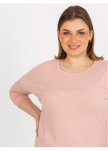 Púdrovo ružové tričko s nápisom