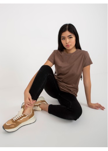 Hnedé basic tričko