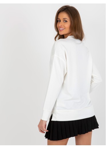 Smotanovo biela basic mikina