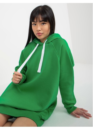 Zelená mikina s kapucňou