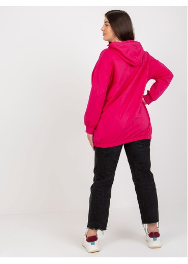 Fuchsiovo ružová mikina s kapucňou