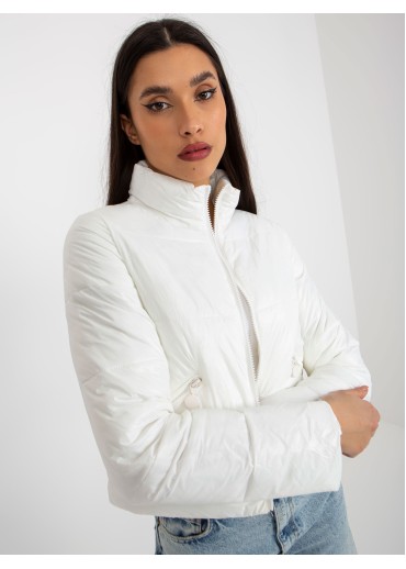 Smotanovo biela crop top bunda