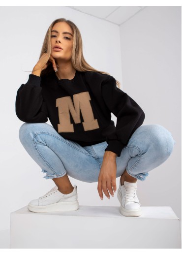 Čierna basic mikina