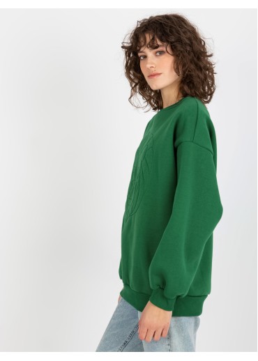 Tmavozelená mikina lev