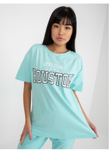 Svetlozelené basic tričko s potlačou