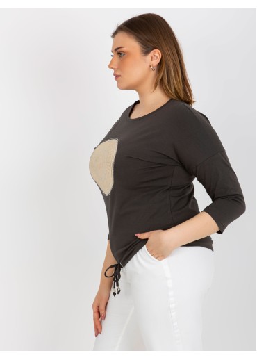 Tmavosivé tričko s potlačou