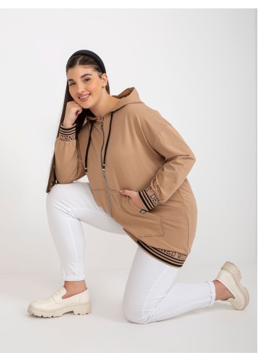 Hnedá mikina s kapucňou