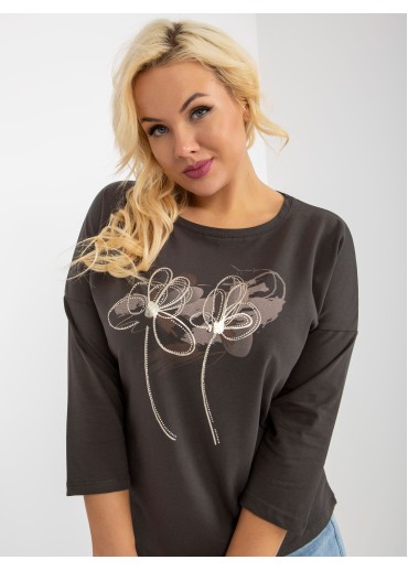 Tmavosivé tričko s potlačou