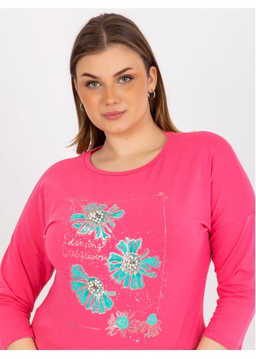 Ružové tričko s potlačou
