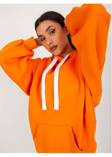Oranžová predĺžená mikina
