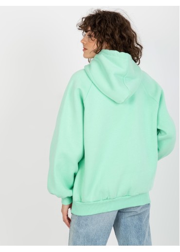 Svetlozelená mikina s kapucňou