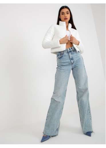 Smotanovo biela crop top bunda