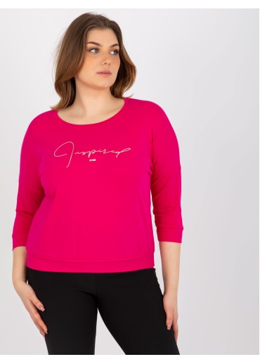 Fuchsiovo ružové tričko s nápisom