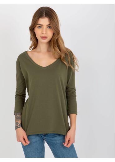Khaki zelené basic tričko